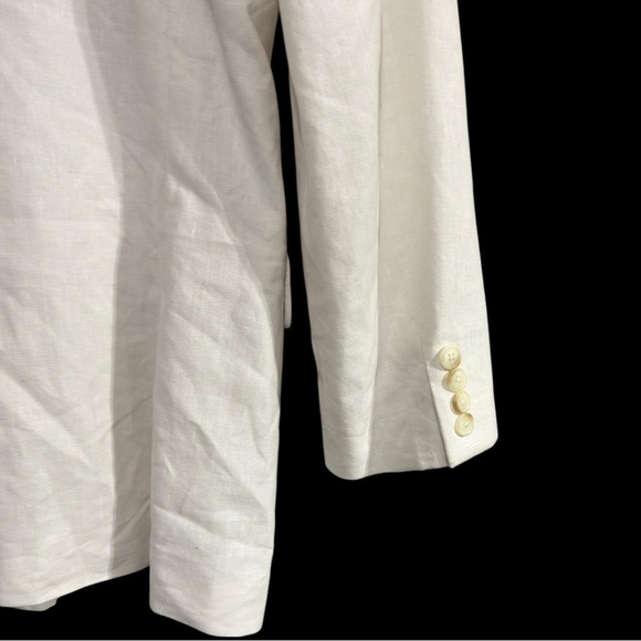 Perry Ellis Men’s White Linen Cotton Blend Blazer Sport Coat 44R - Picture 7 of 16